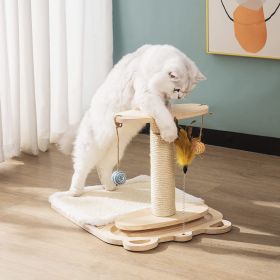 MewooFun Tree Scratching Tower 14'' 2-Layer Cat Tree Sisal Cotton Cat Toys Gifts