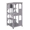 VEVOR Cat House Outdoor, 3-Tier Large Catio, Cat Enclosure with 360° Rotating Casters, 2 Platforms, A Resting Box and Large Front Door