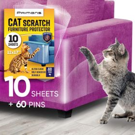 Heavy Duty Cat Scratch Deterrent Furniture Protectors for Sofa Doors 10 Pack Clear 17x12x0.25 inch Couch Protectors from Cats