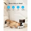 Elevated Automatic Cat Feeders - 17 Cups Auto Pet Dry Food Dispenser for Cats and Dogs - Raised Programmable Timed Cat Feeder