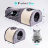 Mewoofun Cat Tunnel Cat Bed Toys Soft Comfortable Multifunction Groomer Massage Sturdy Sisal Carpet Support US Dropshipping