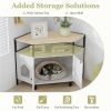 White litter box, polygonal cat house, cat furniture, living room cabinet