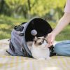 3 in 1 Cat Bed, Foldable Tunnel Pet Travel Carrier Bag Toy Cat Bed with Plush Balls for Indoor Cats Puppy