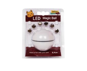 LED Laser Electronic Rolling Pet Funny Cat Toy Ball (Color: White)