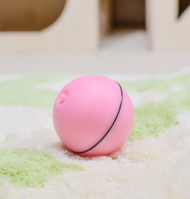 LED Laser Electronic Rolling Pet Funny Cat Toy Ball (Color: pink)