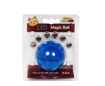 LED Laser Electronic Rolling Pet Funny Cat Toy Ball (Color: Blue)