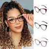 Fashion TR90 Anti Blue Light Blocking Cat Eye Glasses Frame Women Luxury Designer Retro Eyeglasses for Ladies Optical Frame