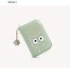 Kawaii Multi-card Slot Card Holder, Cute Cat Embroidered Coin Purse, Mini Zipper Short Wallet With Pendant (4.3*1.2*3)inch