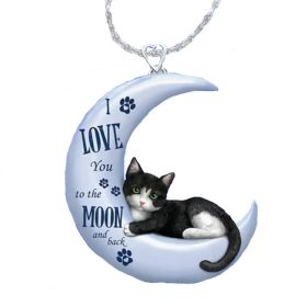 New Necklace Moon Small Black Cat Acrylic Material Necklace Ornament Accessories (Color: Kitten)