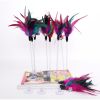 pack of 3 Bell feather cat stick pet cat toy rabbit hair cat stick sucker spring feather cat toy