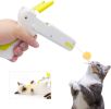 Teaser Cat Gun, Interactive Cats Toy, Cat Funny Gun Toy with Feather Wand and Cat Ball Toy, Kitten Exercise & Entertainment Indoor Cats Nip IQ Toys