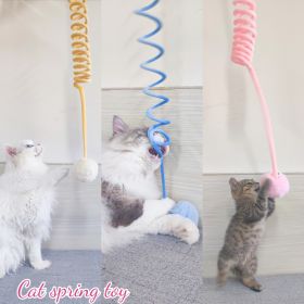 Cat Toys For Indoor Cats; Attractive Relieve Boredom High Elasticity Rope Simulation Balls (Color: pink)