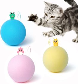 Potaroma Chirping Cat Toys Balls with SilverVine Catnip; 2022 Upgraded; 3 Pack Fluffy Interactive Cat Kicker; 3 Lifelike Animal Sounds; Kitty Kitten C (Style: EVA Foam)