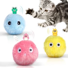 Potaroma Chirping Cat Toys Balls with SilverVine Catnip; 2022 Upgraded; 3 Pack Fluffy Interactive Cat Kicker; 3 Lifelike Animal Sounds; Kitty Kitten C (Style: Sparkling Light)