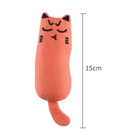 Plush Cat Toy Rustle Sound Catnip Toy Cats Products for Pets Cute Cat Toys for Kitten Teeth Grinding Cat Plush Thumb Pillow (Color: 1PCS2)