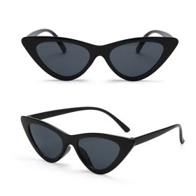 Sexy Cat Eye Triangle Sunglasses Retro Female Eyewear UV400 Sun Glasses Polarized Streetwear Trending Fashion Ladies Glasse (Frame Color: As Picture, Lenses Color: Black)