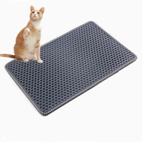 Cat Litter Mat, Kitty Litter Trapping Mat, Double Layer Mats with MiLi Shape Scratching design, Urine Waterproof, Easy Clean (Color: as picture)