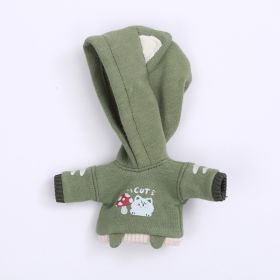 OB11 Clothes Cat Hooded Sweater Coat Shoes for Obitsu11, Molly Doll Apparel, GSC, YMY Body, 1/12bjd Doll Clothes Accessories (Color: Green)