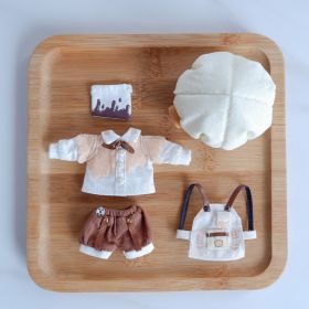 OB11 Clothes Cat Hooded Sweater Coat Shoes for Obitsu11, Molly Doll Apparel, GSC, YMY Body, 1/12bjd Doll Clothes Accessories (Color: beige suit)