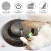 Free from EU Magic Organ Cat Scratching Board with Bell Cat Toy Grinding Claw Cat Play Scratch Climbing Frame Corrugated Paper