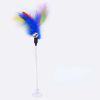 pack of 3 Bell feather cat stick pet cat toy rabbit hair cat stick sucker spring feather cat toy