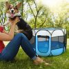 Portable Foldable Pet Playpen Exercise Pen Kennel Removable Zipper Top and Bottom Water Resistant Indoor Outdoor Use For Dogs Cats Other Pets