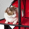 Pet Life Kitty-Play Obstacle Travel Collapsible Soft Folding Pet Cat House